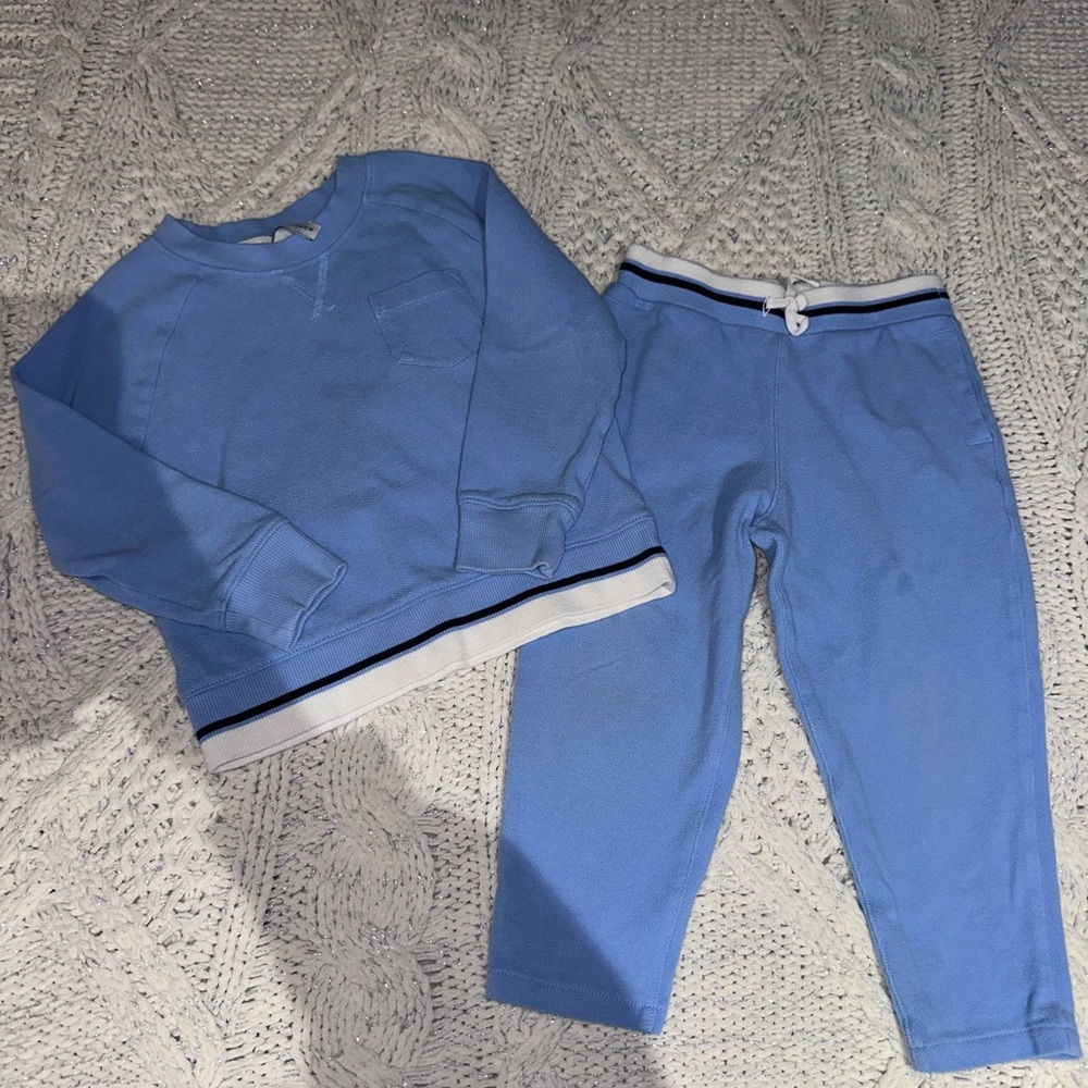 Janie and Jack Light Blue Sweatpants & Joggers Set (3T)